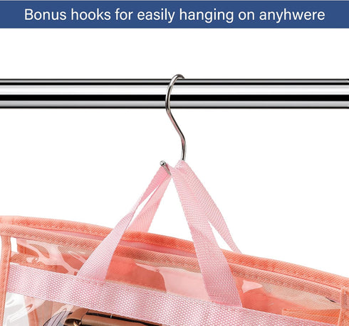CINPIUK Handbag Dust Bags Clear Purse Storage Organizer for Small to Extra Large Handbags, Dust Free Hanging Zipper
