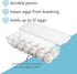 12 count 2 Pack Egg Holder for Fridge Egg Container for Refrigerator Clear Stackable with Lid & Handles