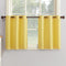 No. 918 Montego Casual Textured Semi-Sheer Kitchen Curtain Tier Pair, 56" x 24", Yellow