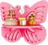 Pink Butterfly Shaped Floating Shelf for Girls Room, Cute Wall Display Rack