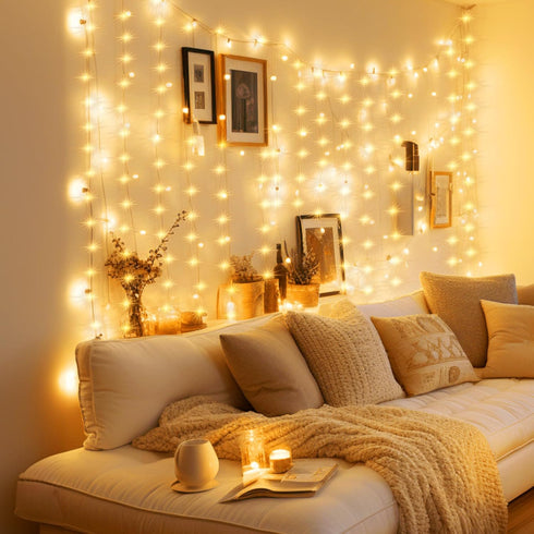 300 Dimmable 8 2 Pack Minetom Curtain Lights, LED Fairy Lights with Remote and Timer, Modes, USB Powered String Lights