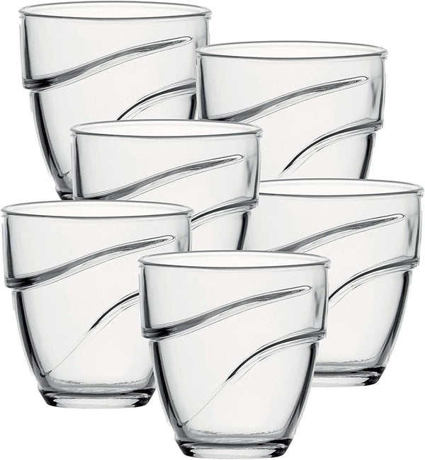 Duralex Set of 6 Clear Wave Tumblers, 9.5-Oz.