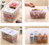 MineDecor Plastic Storage Containers, Square Food Storage Organizer with Lids for Fruits, Vegetables, Meat, Eggs (Set