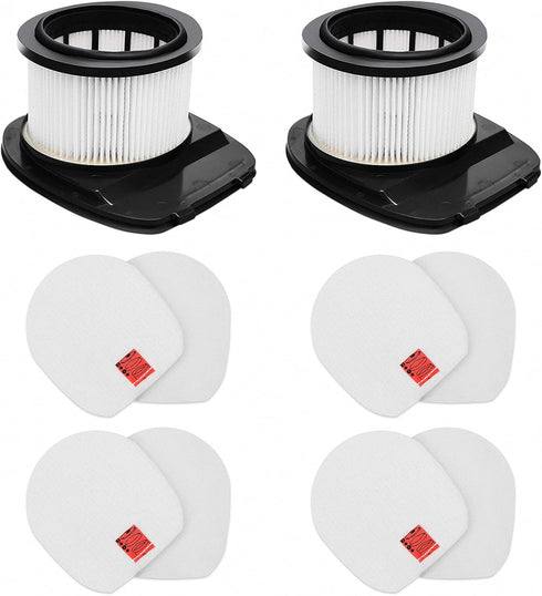 IZ382H IZ377H Filters for Shark Stick Vacuums, 2 Pack HEPA Filter & 4 Pack Foam Kit, Part XHF161H