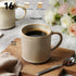 Set 6, 16 oz Set, MONITO Coffee Mugs of Mugs Ceramic Coffee Cups with Large Handles, Suitable for Lattes, Hot tea