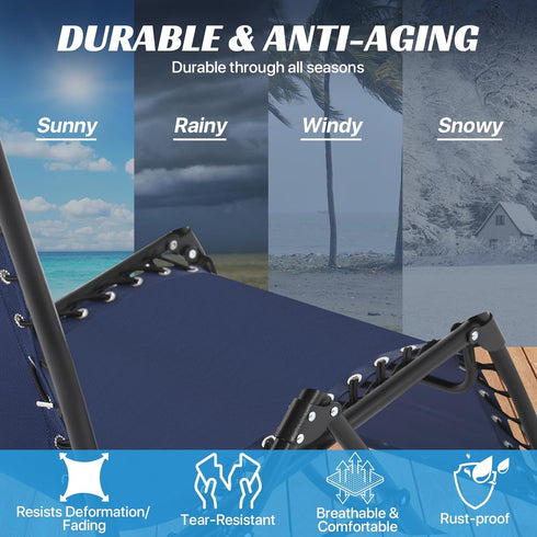 21" 63" Ostlttyn Zero Gravity Chair Replacement Fabric Kit, W x L Repair Cloth with Replacement Bungee Cord for Anti
