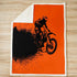 Castle Fairy Dirt Bike Throw Blanket Extreme Sports Theme Fleece Blanket Motorcycle Bed Blanket for Couch or Bed