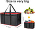 2 Pack XXXL Insulated Food Delivery Bag Black Red Cooler Bags Keep Food Warm Catering Therma for doordash Catering
