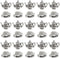 30 Pcs Metal Teapot Tea Cup Charms, Mini Coffee Mug Pendants for DIY Crafts Jewelry - Silver