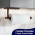 Wooden Paper Towel Holder for Kitchen,Adhesive Acacia Wood Paper Towel Holders Under Cabinet, Wall Mount Kitchen Paper