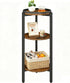 HOOBRO Small Round Side Table, 3-Tier Tall Coffee Drink Table for Sofa