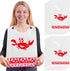 SATINIOR 50 Pieces Disposable Adults Crab Bibs with Pocket Plastic Funny Bib