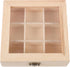 Ciieeo Wood Tea Storage Organizer with Clear Acrylic Top, 9 Compartments for Tea Bag Storage