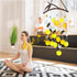 X-PREK 23" Bees Wind Chimes for Outside, Unique Stained Glass Garden Decor, Windchimes Outdoors Suncatcher Gift for