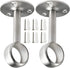 Creatyi Heavy Duty Closet Rod Brackets, Ceiling-Mount Brackets for 1 1/4 Inch Rod (4 PCS, Silver)