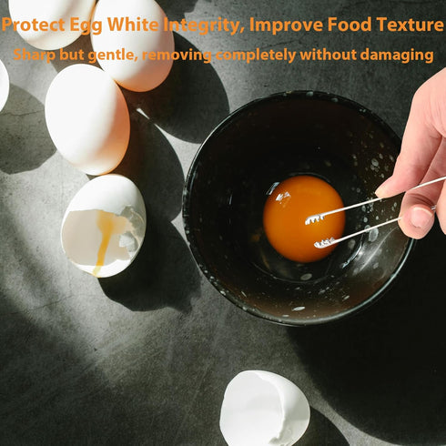 USCAUK 2 Pack Stainless Steel Egg Chalaza Removal Tool Remover Tong Eggshell Embryo Membrane Shell Essential Kitchen