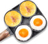 yarlung 4-Cup Fried Egg Frying Pan with Brush, Non-stick Poached Egg Skillet for Burger, Omelet, Camping