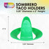 Talisman Designs Sombrero Taco Holders - Set of 4 for Small or Large Tacos, Crunch & Soft