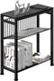 Side Table for Small Spaces, Narrow End Table with Adjustable V-Shaped Magazine