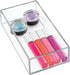 iDesign Clarity Plastic Drawer Organizer for Vanity, Bathroom, Kitchen Storage, 8" x 4" x 2", Clear