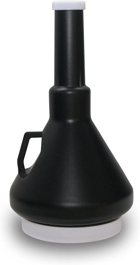 Funnel King 32125 Double Capped Funnel - Black, 1 1/3-Qt (11" Length)