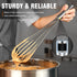 Walfos Whisk, 17in Large Heavy Duty Stainless Steel Wire Whisk for Beating Eggs, Blending Sauces, Mixing Batter
