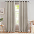 jinchan Blackout Linen Textured Curtain, 84 Inches Long, Thermal Insulated Grommet Top Window Drape for Bedroom