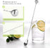 Homestia Bar Spoon Cocktail Mixing Stirrers - 12 Inches 304 Stainless Steel - Bottom Weighted Muddler Function, Silver