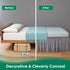 Biscaynebay Wrap Around Bed Skirts for Full & Full XL Beds, 15" Drop, Silver Grey Adjustable Elastic Dust Ruffles