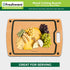 Wood Cutting Board with Juice Grooves, Dishwasher Safe, Medium Cutting Board, 14.6 x 11-inch