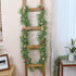 2 Packs 12Ft Dolicer Eucalyptus Garland with LED Lights String, Faux Eucalyptus Greenery Garland, Artificial Hanging