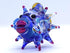 Puffer Miniature Hand Blown Glass Art Figurines, Sea Animals Collectible Gift Home Décor (Purple Blue)