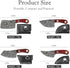 Mini Knife Set, Damascus Pocket Knife Set with Sharpener, Tiny Knife Cleaver Keychain Set of 5