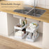 3 danpinera Storage Cart on Wheels, Tier Slim Laundry with Wheels Bathroom Organizer with Hanging Cups Hooks Dividers