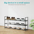 3-Tier 15 Shoe Rack Metal Shoe Rack - Stylish Black Shoe Organizer for Pairs - Easy to Assemble Entryway Storage Shelf