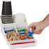 Mind Reader Coffee Condiment Storage Organizer, 7 Compartment for Cups, Lids, Sugars, Stirrers, White