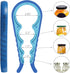 5-in-1 Multi-Functional Bottle, Jar, and Can Opener with Silicone Handle for Children and Elderly (Blue)