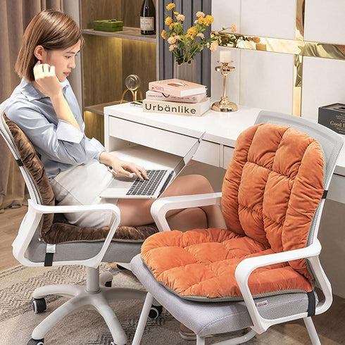 GKWW Desk Chair Cushion Non-Slip Rocking Seat Cushion Office Chair Pad Dorm Seat Cushion with High Back Support Soft