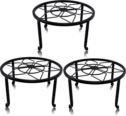 yosager 3 Pack Metal Plant Stands for Flower Pot, Heavy Duty Black