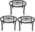 yosager 3 Pack Metal Plant Stands for Flower Pot, Heavy Duty Black