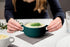 Kook Soup Crocks, Set of 4 Ceramic Bowls, 18 oz, Hunter Green, Broil, Oven, Microwave and Dishwasher Safe with Handles