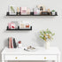 17 Inch Long-Set 3 Forbena Black Floating Shelves for Wall, Bahtroom Wall Shelves Over Toilet, Rustic Hanging Shelf