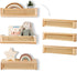 Rattan Wall Shelf 3 Pack, 16 Inch Floating Shelves for Nursery, Boho