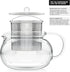 Teabloom Kyoto 2-in-1 Tea Kettle/Tea Maker, Heatproof Glass Teapot with Removable Loose Tea Filter for Connoisseurs