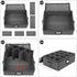 Cup and Mug Storage Box, 12 Cells China Storage Containers for Tea Cups and Coffee Mugs, Hard Shell, Black
