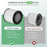 KJ150F-C02 True HEPA Replacement Filter for SilverOnyx 5-Speed Air Purifier, Large Room 500 sq ft for Pets, Smoke