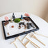 Zen Garden for Desk, Mini Japanese Desktop Sand Office Miniature Zen Garden Box with Lid Kit