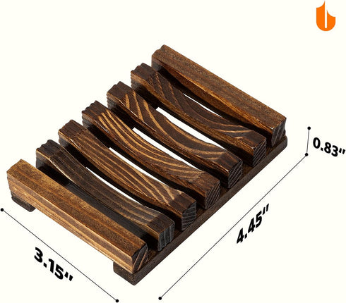 Urbanstrive Natural Wooden Soap Dish Soap Saver Holder Soap Tray for Bathroom, Biodegradable, Zero Waste, Plastic Free