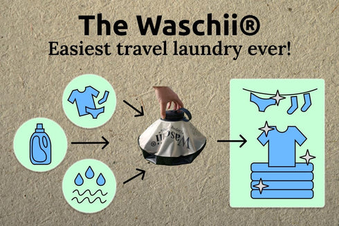 Portable Travel Laundry Bag - Solar Heated, Eco-Friendly, Compact Durable Laundry Solution for Camping and Hiking