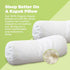 Bean Products Kapok Neck Roll Pillow for Sleeping – Hypoallergenic Organic Cotton Fabric Neck Pillow for Pain Relief